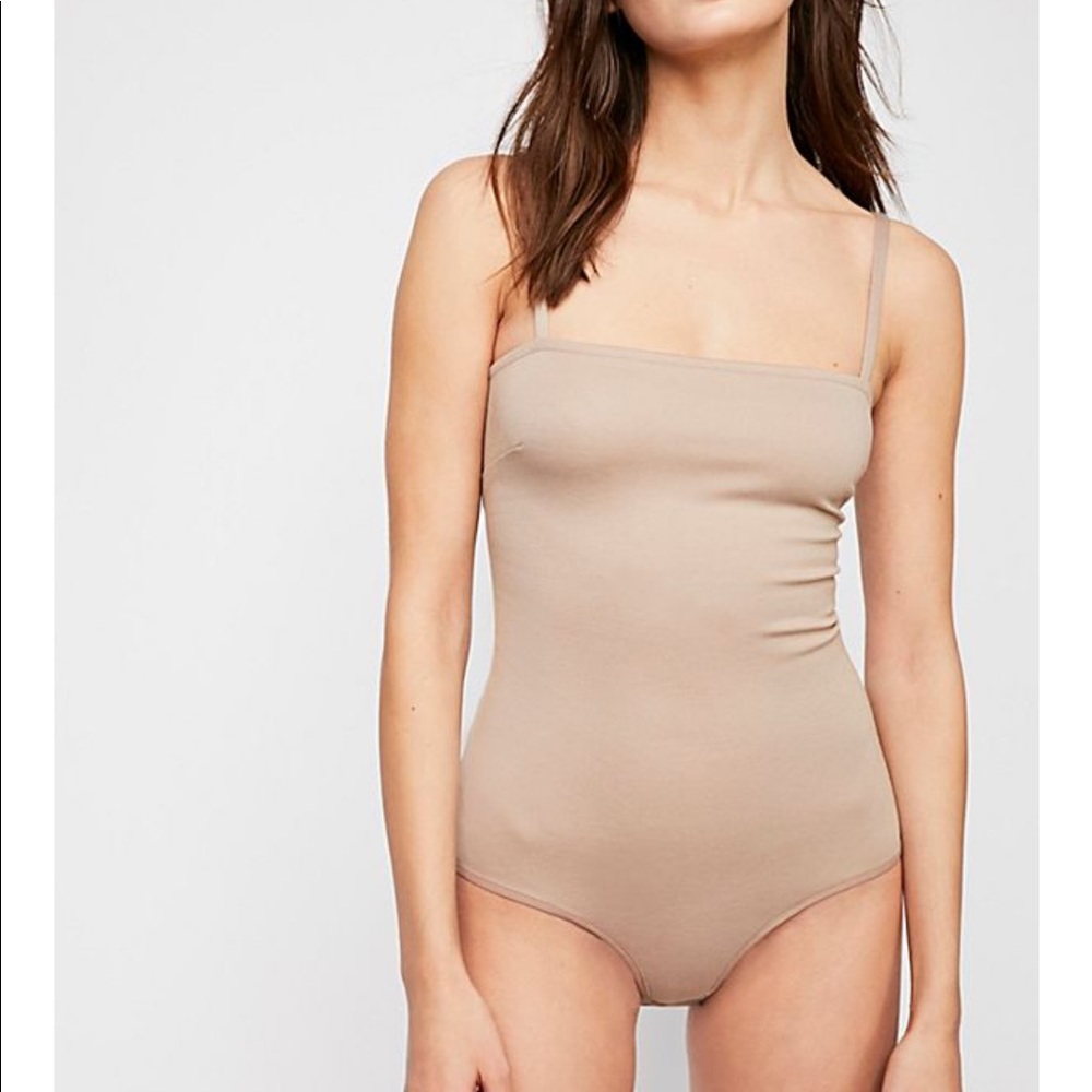 Free People Taupe Bodysuit